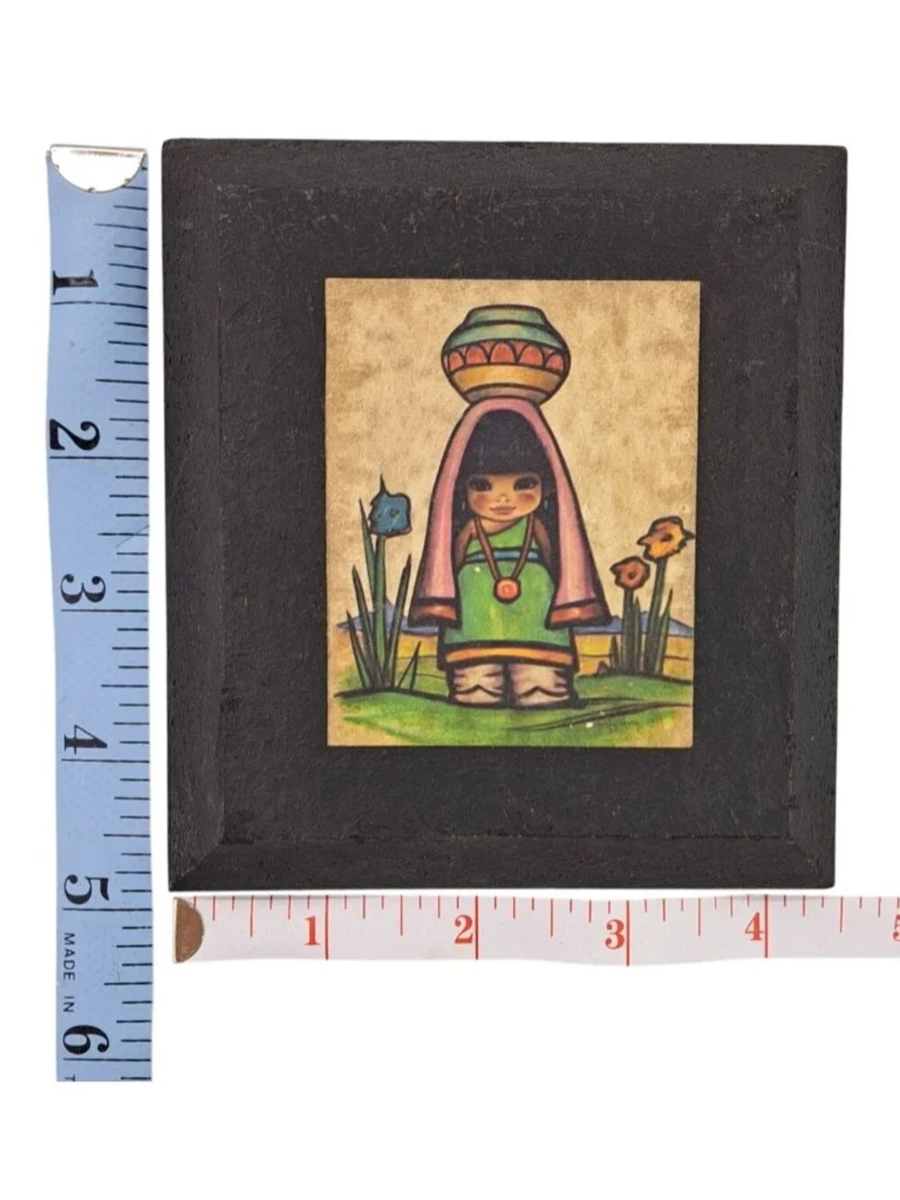 3 Vintage Southwest Navajo Hopi Children Oodie Wood Plaques Gerda Christoffersen